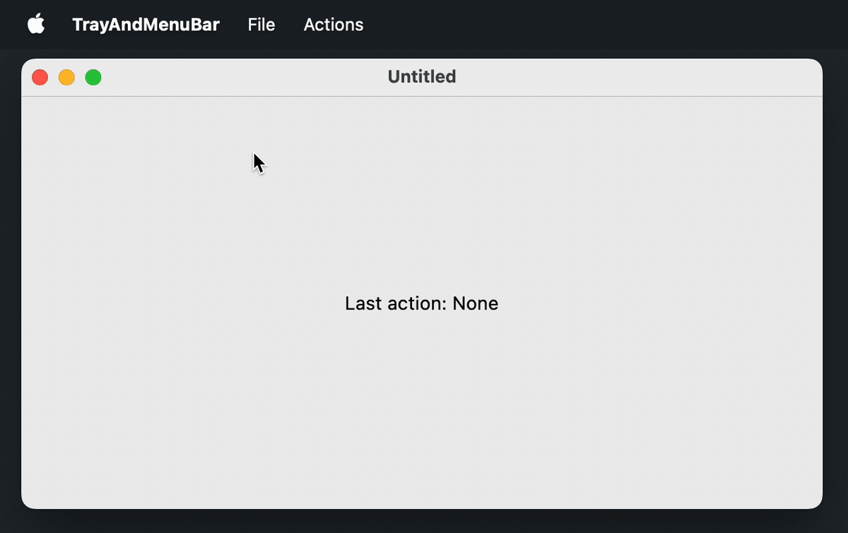 Desktop menu bar