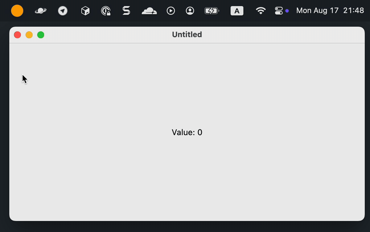Tray menu and notification