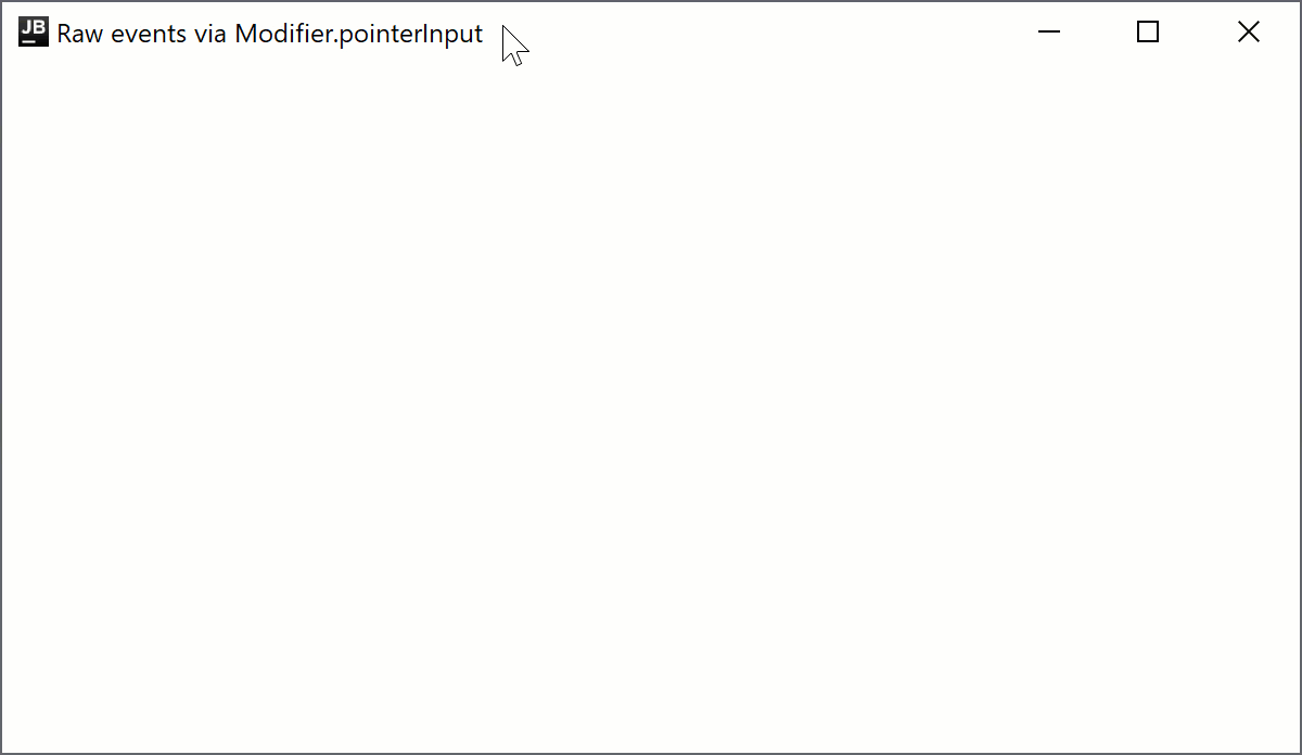 Raw events via Modifier.pointerInput